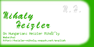 mihaly heizler business card